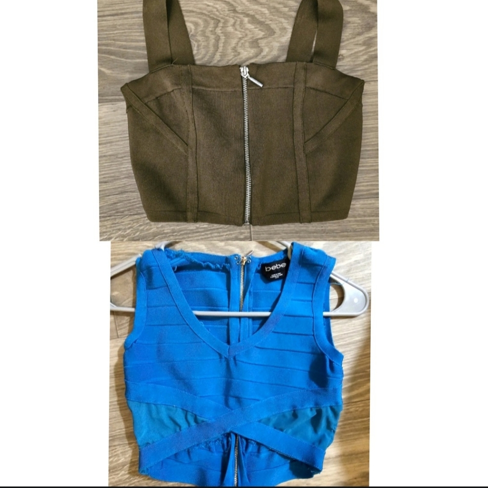 BEBE + GUESS CROP TOP